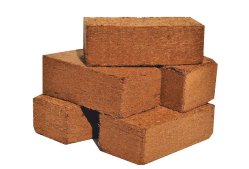Compressed coco peat blocks by Cocomix Coir India